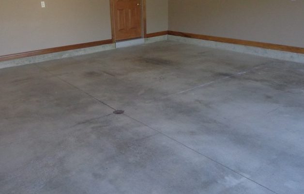 Garage floor before coating