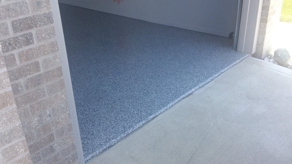 Coated patio and walkway concrete