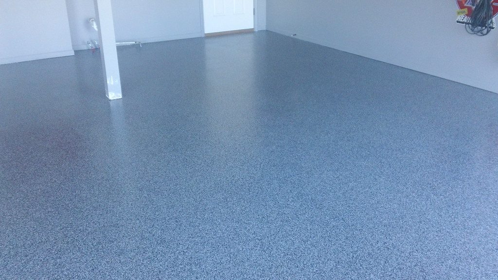 Flake garage floor